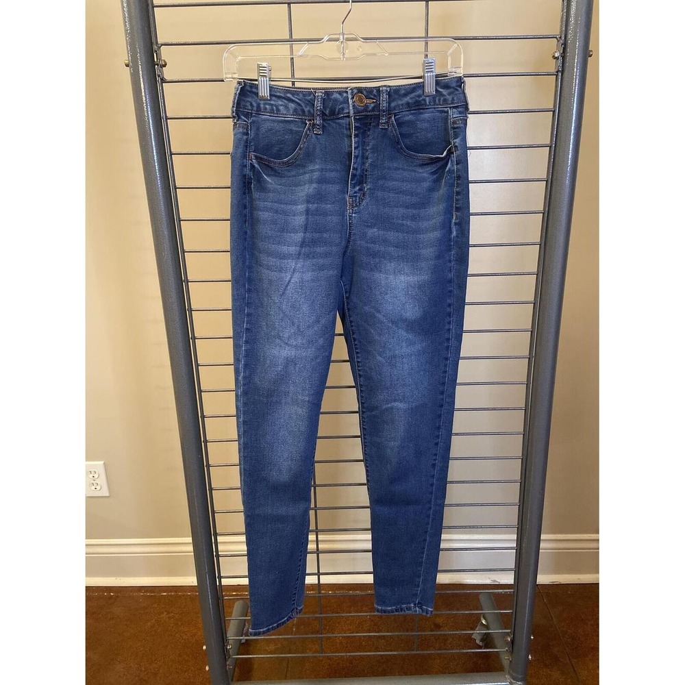 SO Goods For Life High Rise Jeggings Blue Denim Skinny Jeans Size 7/28W Med Wash